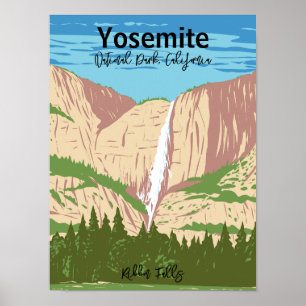 Yosemite National Park, CA    Ribbon Falls  Poster