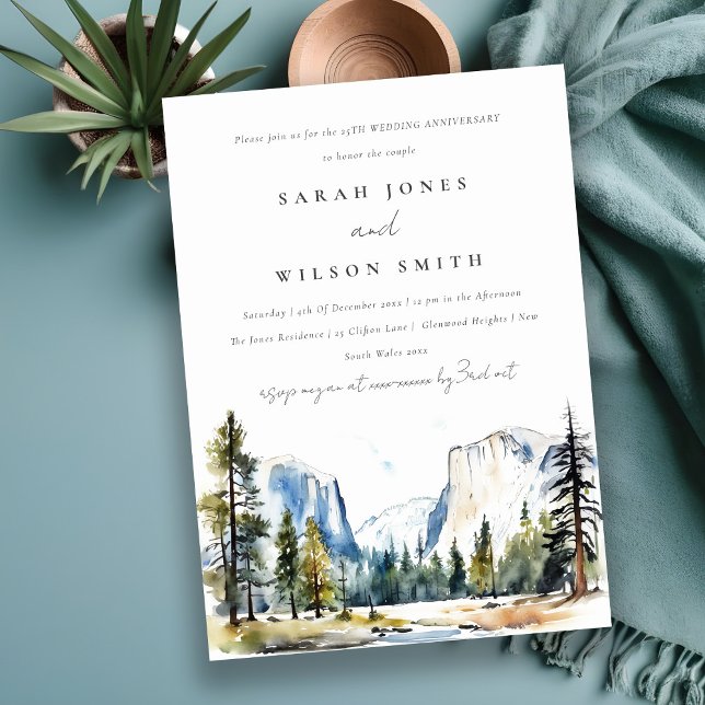Yosemite National Park CA Wedding Anniversary  Invitation (Creator Uploaded)