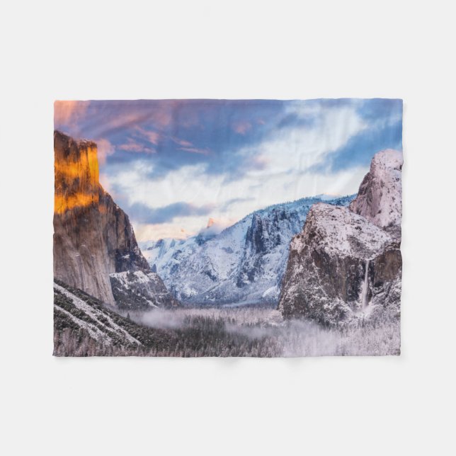 Yosemite National Park, California Fleece Blanket (Front (Horizontal))