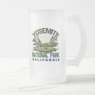 Yosemite National Park, California Frosted Glass Beer Mug