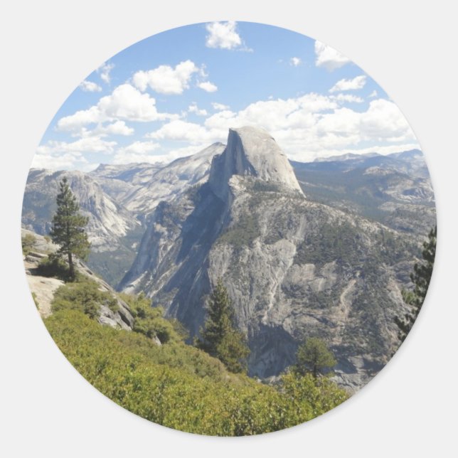 Yosemite National Park California Half Dome Valley Classic Round Sticker (Front)