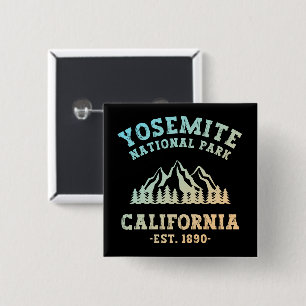 Yosemite National Park California Hiking Gradient 15 Cm Square Badge