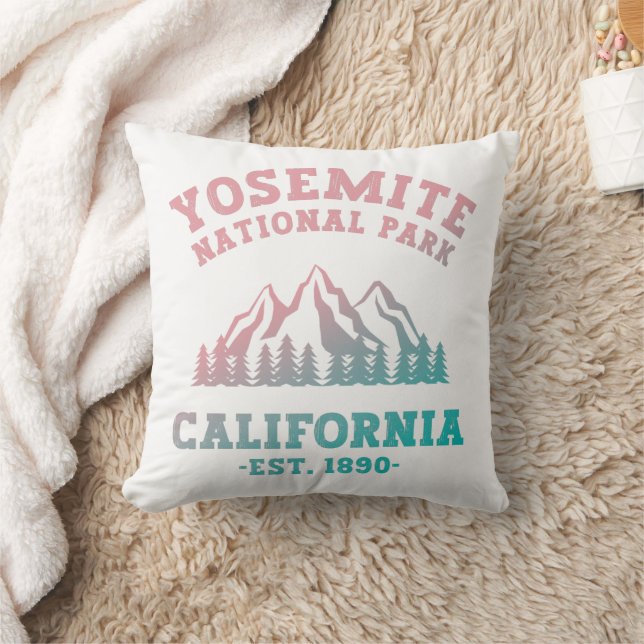 Yosemite National Park California Hiking Gradient Cushion (Blanket)
