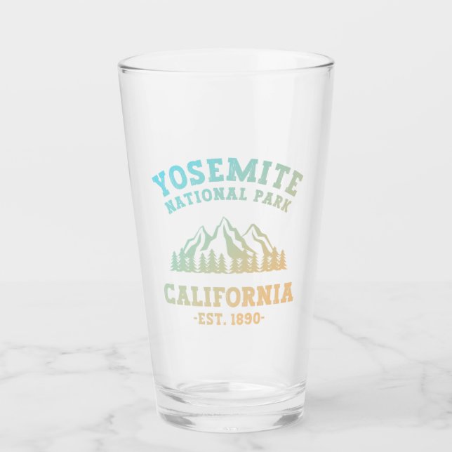 Yosemite National Park California Hiking Gradient Glass (Front)