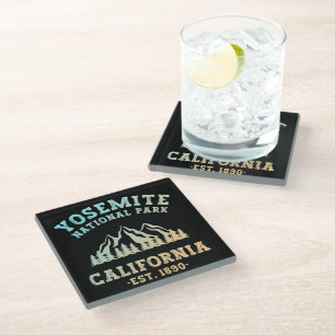 Yosemite National Park California Hiking Gradient Glass Coaster