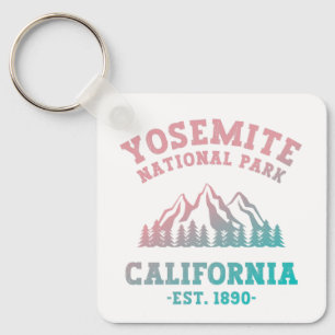 Yosemite National Park California Hiking Gradient Key Ring