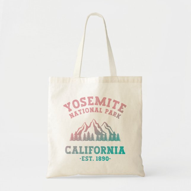 Yosemite National Park California Hiking Gradient Tote Bag (Front)