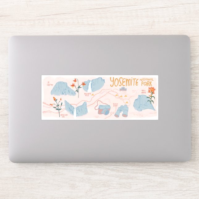 Yosemite National Park California Illustrated Map (Computer)