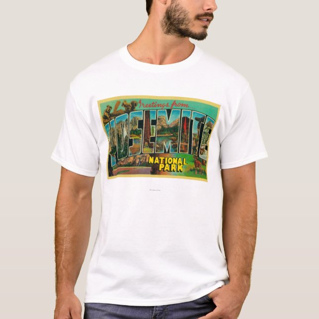 Yosemite National Park, California - Large Lette T-Shirt (Front)