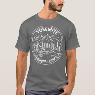 Yosemite National Park California Monoline T-Shirt