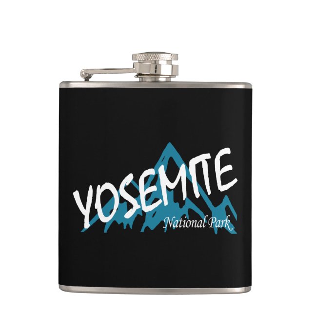 Yosemite National Park California Mountains Hip Flask (Front)