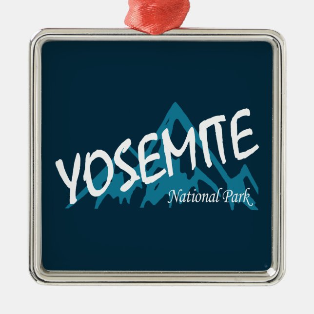 Yosemite National Park California Mountains Metal Tree Decoration (Front)