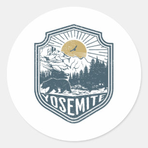 Yosemite National Park California Nature Hiking Ou Classic Round Sticker