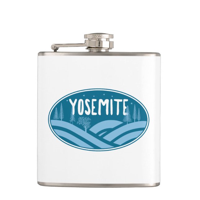Yosemite National Park California Outdoors Hip Flask (Front)