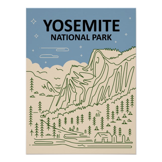 Yosemite National Park California Poster (Front)