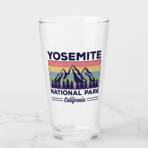 Yosemite National Park California Retro Hiking Glass