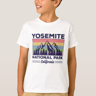 Yosemite National Park California Retro Hiking T-Shirt