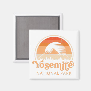 Yosemite National Park California Retro Vintage Magnet