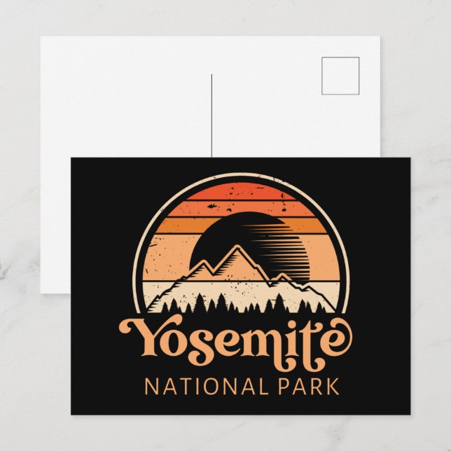 Yosemite National Park California Retro Vintage Postcard (Front/Back)