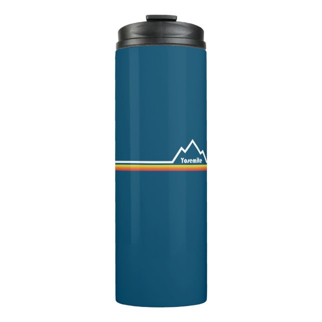 Yosemite National Park California Stripe Thermal Tumbler (Front)