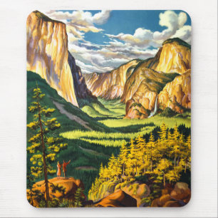 Yosemite National Park California Travel Art Mouse Mat