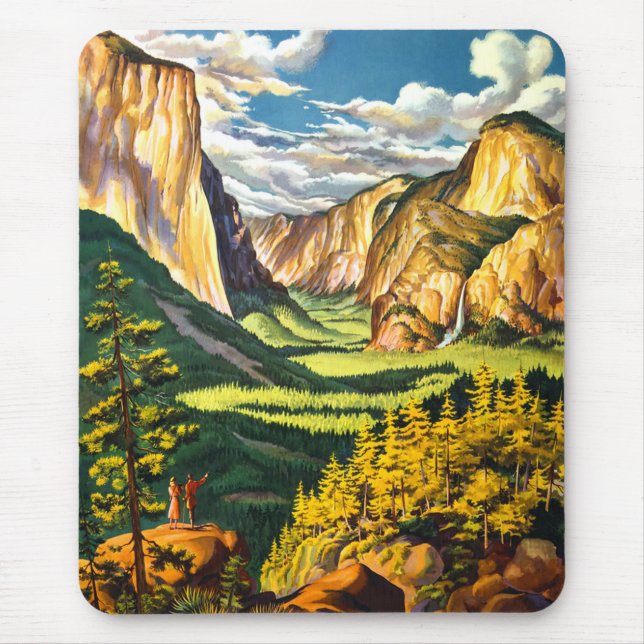 Yosemite National Park California Travel Art Mouse Mat (Front)