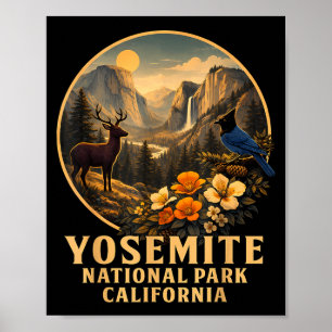 Yosemite National Park California Travel Nature Poster