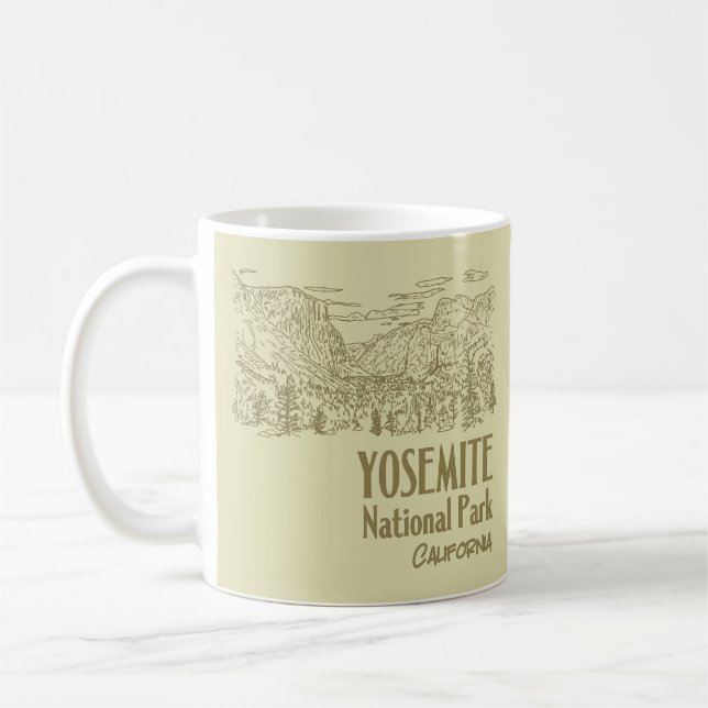 Yosemite National Park California Tunnel View Coffee Mug (Left)
