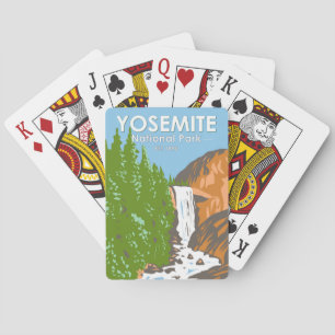 Yosemite National Park California Vernal Fall  Playing Cards