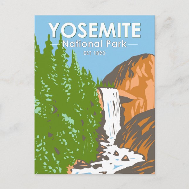 Yosemite National Park California Vernal Fall Postcard (Front)