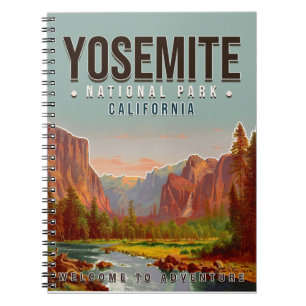 Yosemite National Park California Vintage 1960s Notebook
