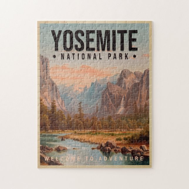 Yosemite National Park California Vintage Jigsaw Puzzle (Vertical)