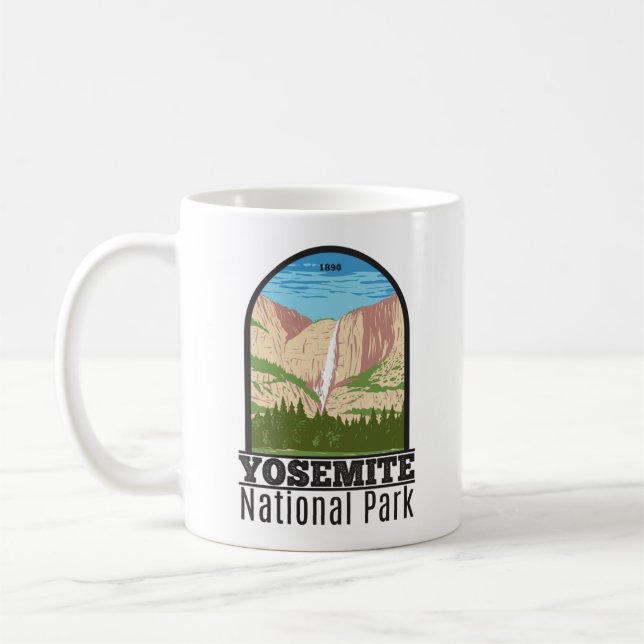 Yosemite National Park California Waterfall Coffee Mug (Left)