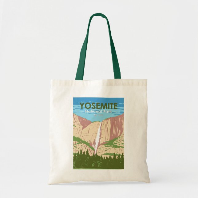 Yosemite National Park California Waterfall  Tote Bag (Front)