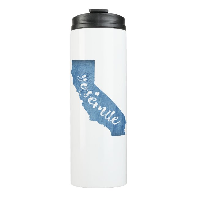 Yosemite National Park California Wood Grain Thermal Tumbler (Front)