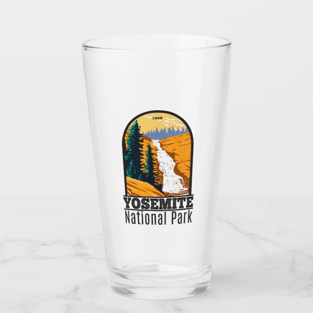 Yosemite National Park Chilnualna Falls California Glass (Front)