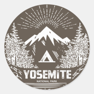 Yosemite National Park Classic Round Sticker