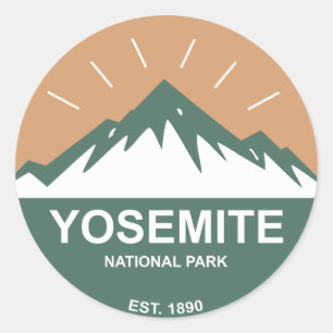Yosemite National Park Classic Round Sticker