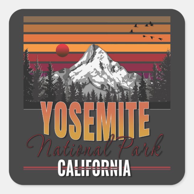 Yosemite National Park - clothing Square Sticker (Front)