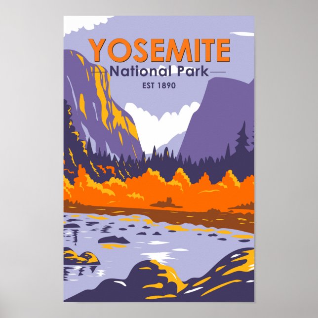 Yosemite National Park El Capitan In Autumn Poster (Front)