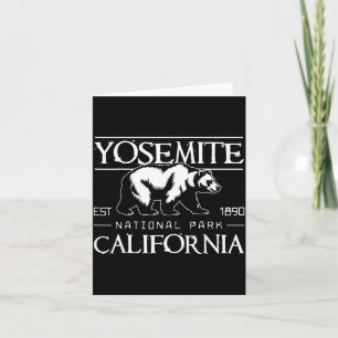 Yosemite National Park Est 1890 California Bear Card