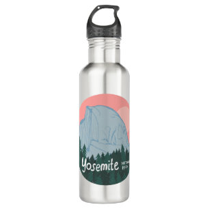 Yosemite National Park Half Dome Art Pink 710 Ml Water Bottle