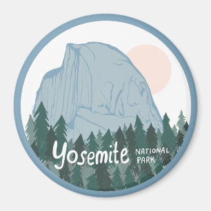 Yosemite National Park Half Dome Blue Magnet