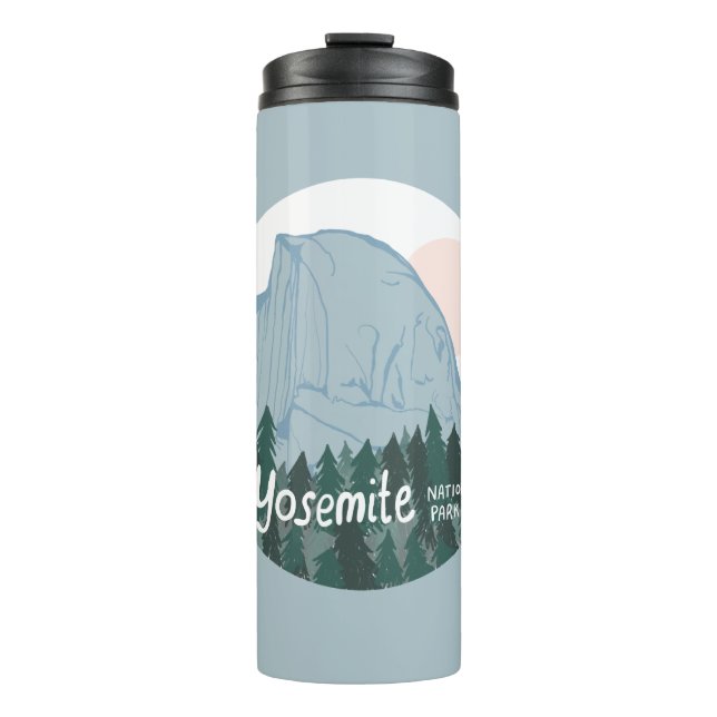 Yosemite National Park Half Dome Blue Thermal Tumbler (Front)