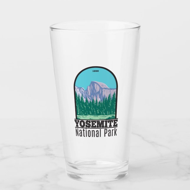 Yosemite National Park Half Dome California Glass (Front)