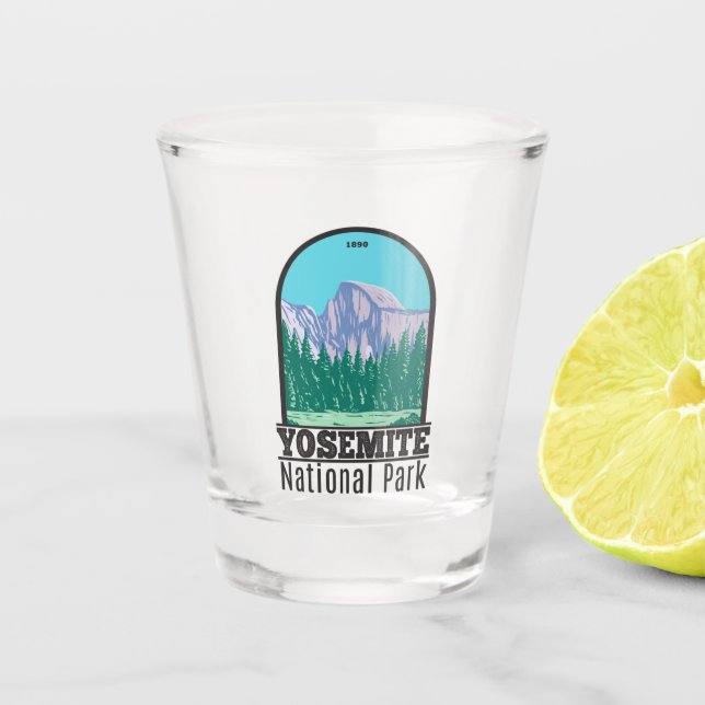 Yosemite National Park Half Dome California  Shot Glass (Front)