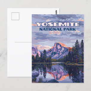 Yosemite National Park Half Dome California Sunset Postcard