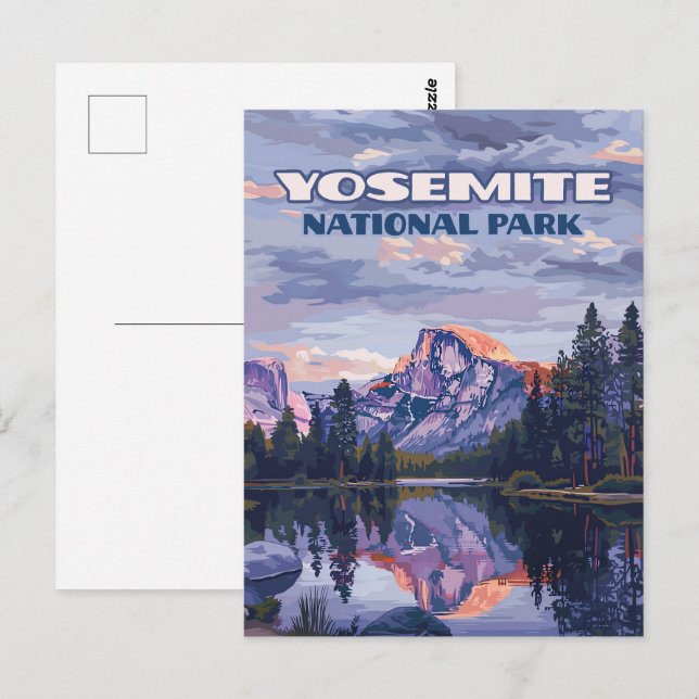 Yosemite National Park Half Dome California Sunset Postcard (Front/Back)