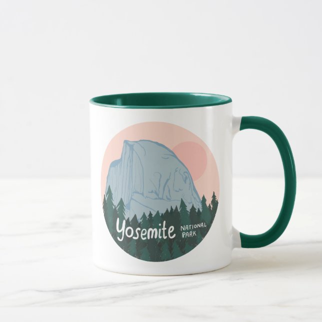 Yosemite National Park Half Dome Hiking Camping Mug (Right)