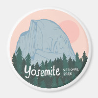 Yosemite National Park Half Dome Pink